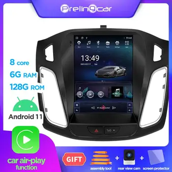 Ford Focus 2011-2019 için Tesla Tarzı Dikey Ekran Android 10 Araba Radyo Multimedya Video Oynatıcı Navigasyon GPS IPS HİÇBİR DVD
