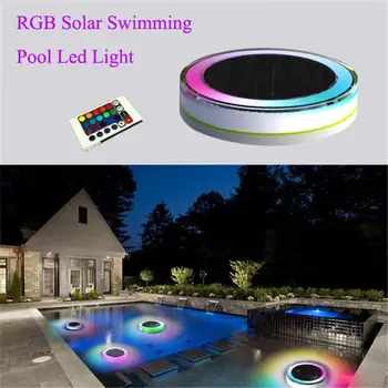 Güneş LED yüzme havuzu / açık havuz yüzen ışıklar otel çeşme su geçirmez dekoratif beyaz renkli LED ışıkları uzaktan