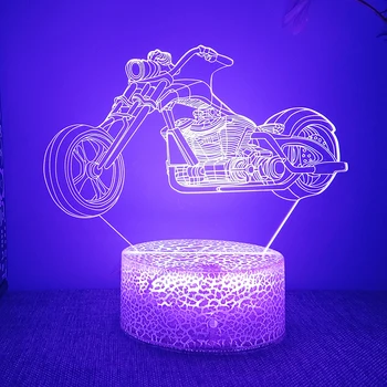 Harley Motor Gece araba ışıkları Akrilik Şarj Edilebilir Standları Led Lamba Yatak Odası Dekorasyon çocuk Odası Dekor Hediye Dropshipping