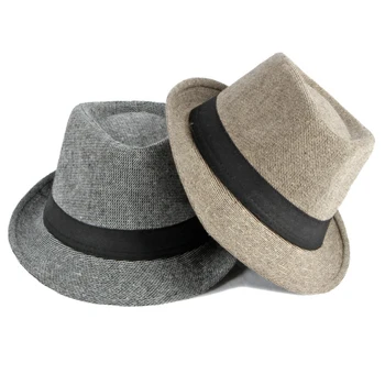 HT3958 Retro Fedora Şapka Erkek Kadın Bahar Sonbahar Caz Kap Vintage Fötr Caz Şapka Derby Chapeau Fedoras Siyah Bant Şapka erkekler için