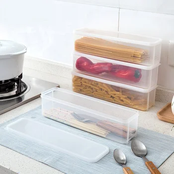 Japon Tarzı Mutfak Plastik Mühür Kutusu Çubuklarını Tüp Spagetti Erişte Taze Tutmak Sofra Çatal saklama kutusu