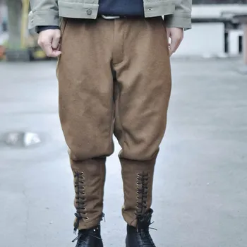 Jodhpurs Pantolon Buzağı uzunluğu Pantolon Binicilik Pantolon Ordu Memuru At Binme Jodhpurs dökümlü pantolon Steampunk Sıcak pantolon