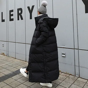 Kadın Kapşonlu Büyük Boy Parka Ceket Ekstra Maxi Uzun Kış Ceket Sıcak Kadın Bayan Rüzgarlık Palto Dış Giyim Yüksek Kapitone