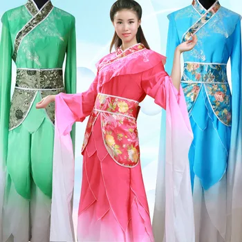 Kadın Çin Halk dansları Kostüm Kadın Fency Kostüm Efsanesi Zhen Huan Geleneksel dans Elbise Ulusal Dans Elbise 17