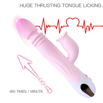 Kadınlar İçin seks Oyuncak sokmak ısı yapay Penis vibratör Kadınlar için G Noktası Masaj Klitoris Simülatörü Dil Yalama