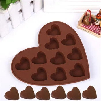 Kalp şekli Silikon Kek kalıp DIY Çikolata sabun kalıpları Kek Dekorasyon Formu