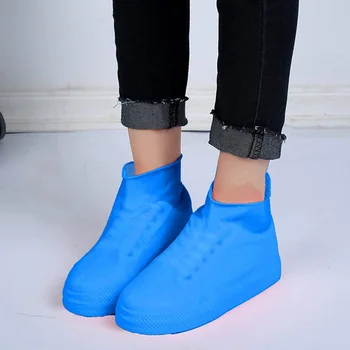 Kaymaz Lateks Ayakkabı Kapakları Yeniden Kullanılabilir Su Geçirmez yağmur botu Galoş Ayakkabı H9