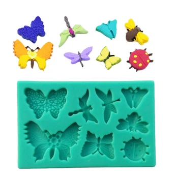 Kelebek Şekli Kek Fondan Dekorasyon Araçları silikon kek kalıbı Zanaat Silikon Sabun Kalıpları