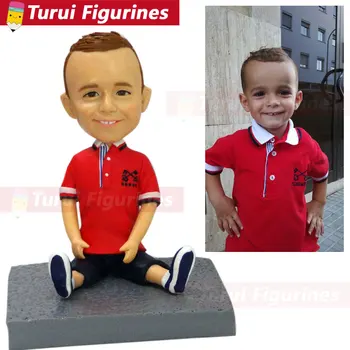 Kişisel Heykel erkek çocuklar için özel figürler kişiselleştirilmiş bobblehead bebek özelleştirilmiş mini heykelciği tarafından tasarlanan Turui Figur