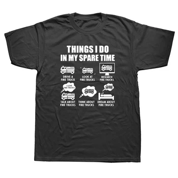 Komik Itfaiyeci Şeyler Yapmak Benim Boş Zaman T Shirt Grafik Streetwear Kısa Kollu Harajuku İtfaiyeci T-shirt