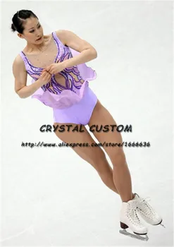 Kristal Özel artistik patinaj Elbiseler Kızlar İçin Yeni Marka Buz Pateni Elbiseler Rekabet DR4580