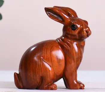 Krizantem armut Tavşan Sarı dekorasyon Gerçek ahşap mato başarı gülağacı armut oyma zodyak tavşan gerçek El Yapımı heykel