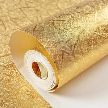 KTV Bar Altın Gümüş Kaba Fırçalanmış Altın Folyo Duvar Kağıdı Gece Kulübü Buda Salonu Tavan Arka Plan Duvar Kağıdı