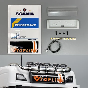 LED reklam ışık kutusu 1/14 Tamiya RC Kamyon Römork Damperli Scania 770S Araba Dıy Parçaları