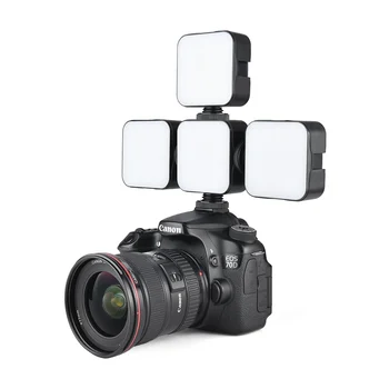 LED Video ışığı Mini Taşınabilir 49 Boncuk Kısılabilir LED Video panel aydınlatma 6500K Gopro 6 7 8 osmo Telefon Gimba Kamera Photograp