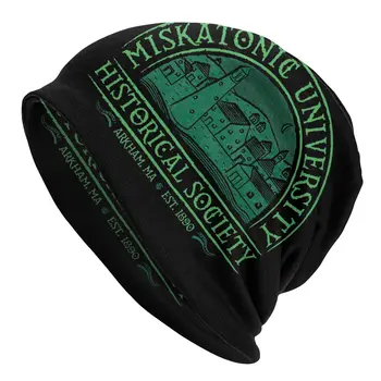 Lovecraft Miskatonic Üniversitesi Cthulhu Skullies bere Sonbahar Kış Sokak Erkek Kadın Kapaklar Yetişkin Sıcak Kaput örgü şapka