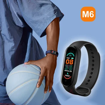M6 Akıllı Bant Spor takip bilekliği Smartwatch Spor akıllı bluetooth saat Bant Renkli Ekran akıllı bilezik pk M2 115 artı