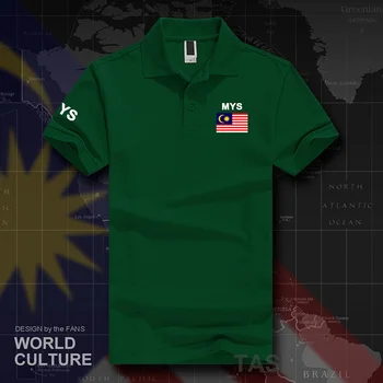 Malezya Malezya polo gömlekler erkekler kısa kollu beyaz markalar baskılı ülke için %2017 pamuk ulus takım bayrağı yeni Malaya BENİM MYS