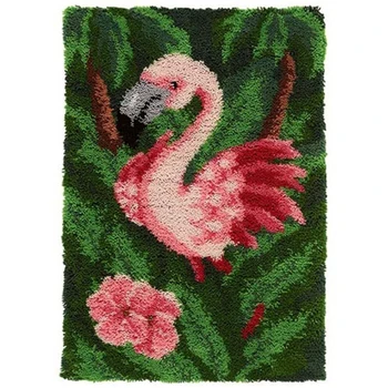 Mandal Kanca Kitleri Yumuşak Basit Nakış DIY Halı Zanaat Kiti Dahil Mandal kanca seti Ev Dekorasyon DIY Kilim Flamingo 24