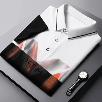 Marka 2022 Polo Tişörtler Erkekler için İş Kısa Kollu Yaz Yeni Yüksek Kaliteli Lüks tasarımcı bluzu gevşek Nefes Üstleri Polo