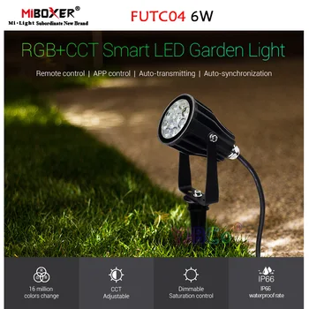 Miboxer FUTC04 6W RGB + CCT LED bahçe lambası Su Geçirmez IP66 Kısılabilir Açık çim lambası AC100~240V 2.4 G RF RGB+CCT Uzaktan Kumanda