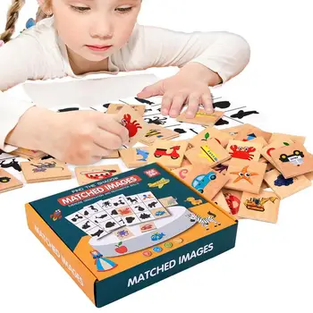 Montessori Oyuncaklar Eğlenceli Gölge Desen Bellek Eşleştirme Kartları Kurulu Oyunu Düşünme Bellek Eğitim Duyusal öğretici oyuncaklar Çocuklar İçin Hediye