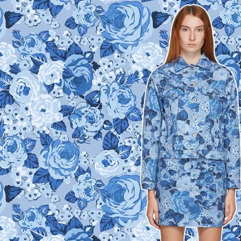 MS Marka Dijital Baskı Polyester Moda dikiş kumaşı Bezler Elbise Etek Gömlek El Yapımı DIY Malzeme Metre