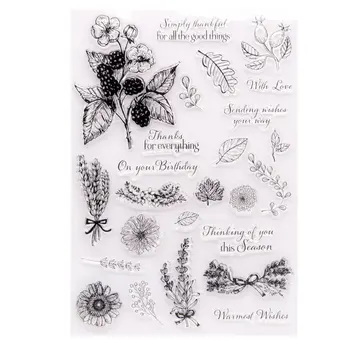 Nergis Çiçek Şeffaf Şeffaf Silikon Damga / Mühür için DIY Scrapbooking Fotoğraf Albümü Dekoratif Doğum Günü Temizle Damga Yaprak