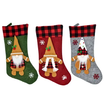 Noel Ağacı için Noel Çorabı Dayanıklı kumaş çoraplar Arkadaşlar Aileler için hediyeler Hazırlamak