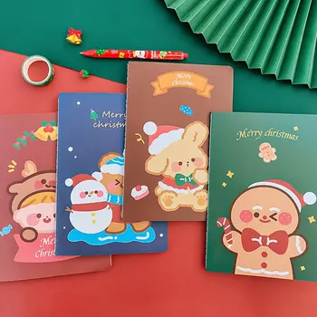 Noel Dizüstü Sevimli Karikatür A5 alıştırma kitapları çocuk Günlüğü Mesaj Not Defteri Öğrenci Okul Ofis Kırtasiye Malzemeleri
