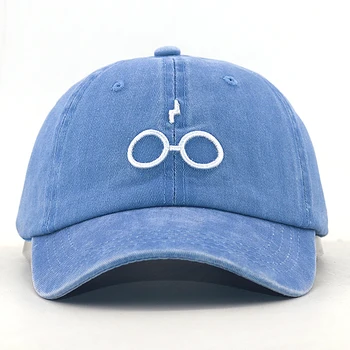 pamuk yıkanmış beyzbol şapkası 3D kemik nakış Gözlük moda baba şapka hip hop snapback şapka rahat spor kapaklar unisex