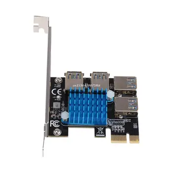 PCI-E 1x ila 16x adaptör panosu Uzatma Kartı PCI - E 1 ila 4 USB 3.0 Adaptör Kartı Dropship