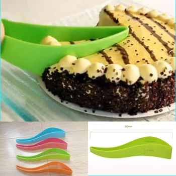 Plastik Kek Tek parça Kesme Bıçağı Pasta Pasta splitter Kesiciler Mutfak Pişirme araçları Doğum Günü Partisi kek Dilimleme Aksesuarları