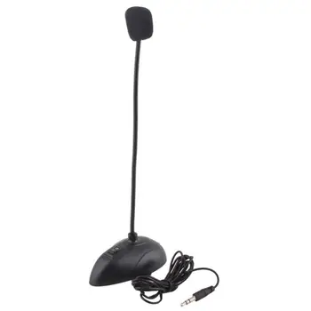 Plastik Mikrofon Ayarlanabilir Mikrofon Telefon Kablolu Taban Masaüstü Cep Telefonu Karaoke Oyun Toplantı bilgisayar masaüstü