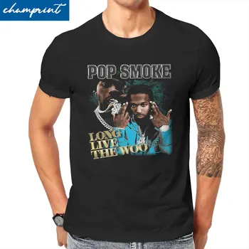 Rapçiler Pop Duman Hip Hop Severler erkek t-shirtü %100 % Pamuk Tee Gömlek Yuvarlak Yaka Kısa Kollu T Shirt Hediye Fikri Giyim