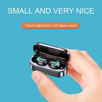 Raxfly Mini TWS Bluetooth Kulaklık kablosuz kulaklıklar HİFİ Stereo Dokunmatik Kontrol Spor Kulaklıklar Kulaklıklar Şarj Kutusu İle