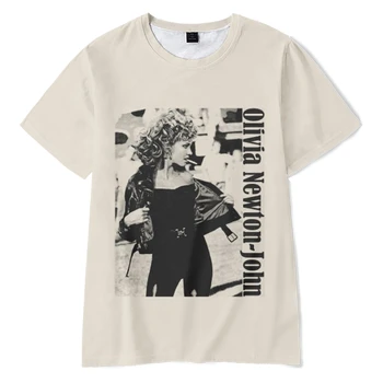 Rıp Olivia Newton John Tshirt Crewneck Kısa Kollu Tee Erkek Kadın T shirt 2022 Huzur içinde Yat Giysileri
