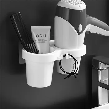Saç Kurutma Makinesi Raf Delik Ücretsiz Tuvalet Banyo Depolama Raf Çok Fonksiyonlu Depolama Raf Saç Kurutma Makinesi Raf