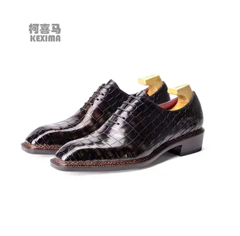shenzhuangsanbao yeni varış erkekler elbise ayakkabı erkekler resmi ayakkabı erkekler timsah deri ayakkabı