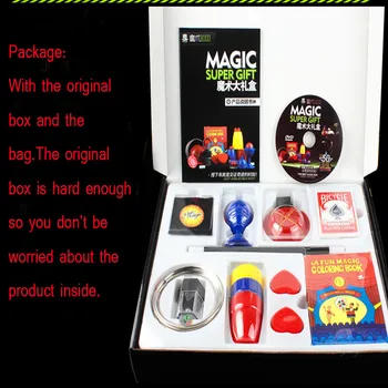 Sihir seti kiti 50 Çeşit Sihirli Oyun DVD Öğretim Profesyonel Magie Prop Gimick Kart çocuk sihirli hediye Bulmaca Oyuncak
