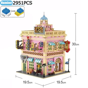 Sokak Görünümü Serisi Peri Düğün Şapel Ev Mini Yapı Taşları Şehir Bankası Mağaza Tiyatro Modeli Tuğla LOZ Çocuk Oyuncakları