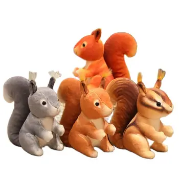 Süper Sevimli 25 cm Sincap Peluş Oyuncak Dolması Simülasyon Çizgili Sincap Orman Hayvanlar Sevimli Karikatür Hayvanlar Oyuncaklar Çocuklar Noel hediye