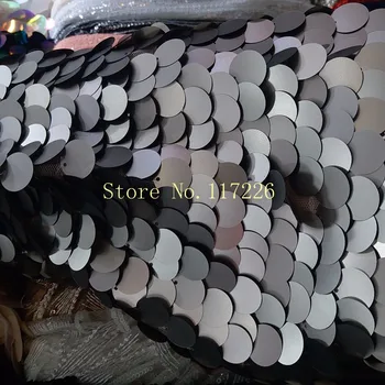 Sıcak satış Yeni fransız yuvarlak sequins dantel kumaş JRB-43106-1 işlemeli tül dantel Afrika sequins dantel parti elbise için