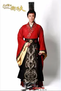 Sıcak satış Yüksek kalite Yeni varış hanfu erkek kostüm Antik Çin İmparatoru Kostüm Elbise Robe Giyim antik imparator cosplay