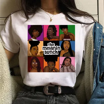 T-shirt Kadın Siyah Kız Sihirli Gömlek Moda Arkadaşlar Tshirt Femme Tees Gotik Üstleri Kadın Gömlek Hip Hop beyaz tişört Kız