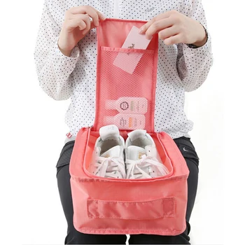 Taşınabilir Su Geçirmez ayakkabı çanta düzenleyici çanta Cep Ambalaj Küpleri Kolu Naylon Fermuarlı Çanta Seyahat Aksesuarları İçin