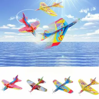 Yaratıcı Çocuklar Dolambaçlı Savaş Uçağı Köpük Kağıt Uçak Diecasts Oyuncak El Modeli Uçan Araçlar Uçaklar Atmak B8I4