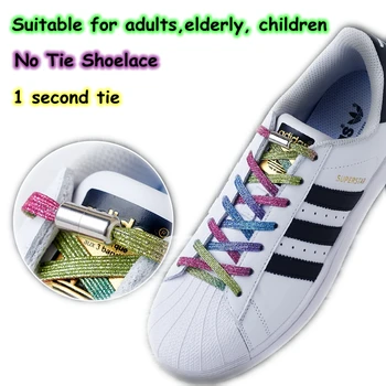 Yeni Elastik Kilitleme Ayakabı Daireler Hiçbir Kravat Ayakkabı Bağı Şeker renkler Sneakers Kilitleme Ayakkabı bağcıkları Çocuklar Yetişkin Kadın erkek ayakkabısı dantel