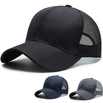 Yeni Modası Açık Spor Beyzbol Şapkası Yaz Sonbahar Nefes Örgü Şapka Erkekler ıçin Kore Trendy Basit Eğlence Düz Renk Bonnets