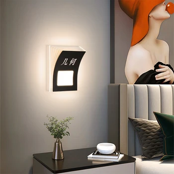 Yeni tasarım Duvar ışık dekorasyonu aydınlatma armatürü LED Oturma Odası Kapalı Yatak Odası İçin Siyah duvar Lambası Ev iç mekan aydınlatması